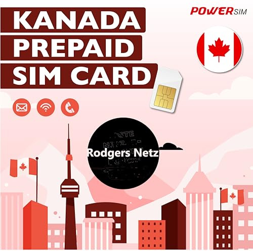 Daten SIM von Power Sim für Kanada Prepaid im besten Rodgers Netz (30TG20)