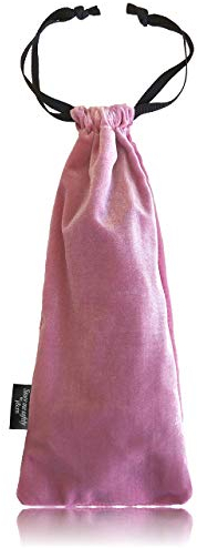 Piastra per capelli Borsa in velluto con coulisse: lussuosa custodia in velluto ultra spesso per viaggi e protezione con tasche interne (Rosa)