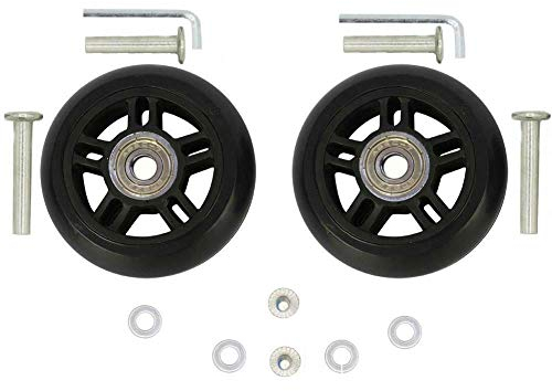 Kofferrollen Ersatzrollen ORO 68 * 24mm Gummi Rollen Räder 1Paar Mute Gepäck Koffer Ersatz Wheels