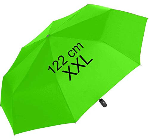 XXL Taschenschirm mit Auf-Zu-Automatik - Full Class - 122 cm großes Dach - neon-grün