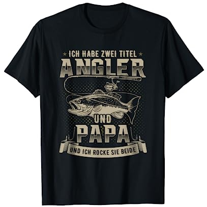 Angel Shirts für Herren Jungs & Angler Geschenke Schwarz S T-Shirt Angeln Vatertag Geburtstag