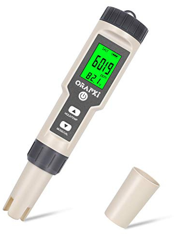 Digital Salinity Tester for Salt Water - Waterproof IP67 Salinity Meter with ATC Large Range 0-200ppt Saltwater Tester for Seawater, Aquariums, Marine Monitoring, and Koi Fish Pond by ORAPXI