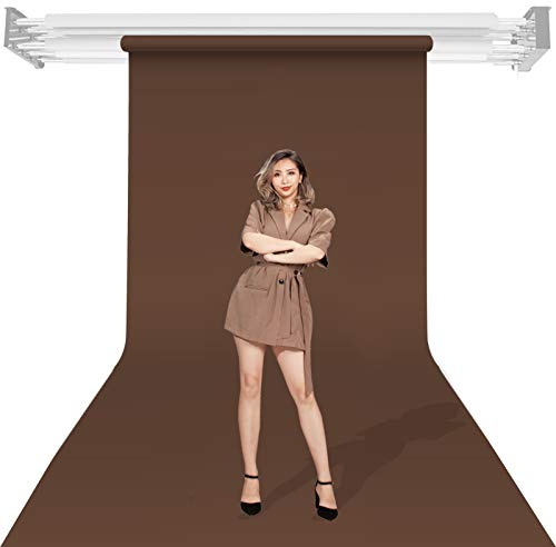 Studio Seamless Background Paper Backdrop 1.35 x 10m, Peat Brown, Paper Roll Backdrop for Portrait Photography, Video, Television, Children's Exhibitions, Window Displays