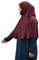 Yaqeen aparell XL One Piece al Amira Instant Hijab mit Kinnschutz, ideal für Zuhause/Büro/Moschee/Madrassa/Umrah/Hadsch/Ramadan/Eid/Geschenk, weinrot, Einheitsgröße