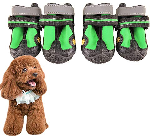 huihuijia Dog Boots Non-Slip Hunde Schuhe Schnee Pfotenpflege Hund Winter Hunde Schuhe Outdoor Hunde Schuhe Hunde Winterschuhe Für Pet Indoor Outdoor Walking Green,#6