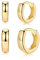 Creolen Gold für Damen und Herren - Klein Ohrringe (8mm/10mm) | 14k Vergoldet Huggie Schlafen Ohrringe Silber Schmuck Breite 3mm