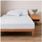 Diamond White Double Fitted Sheet, Luxury Polycotton Bedsheets For Double Bed, 180 Thread Count Breathable Non Iron Bedding