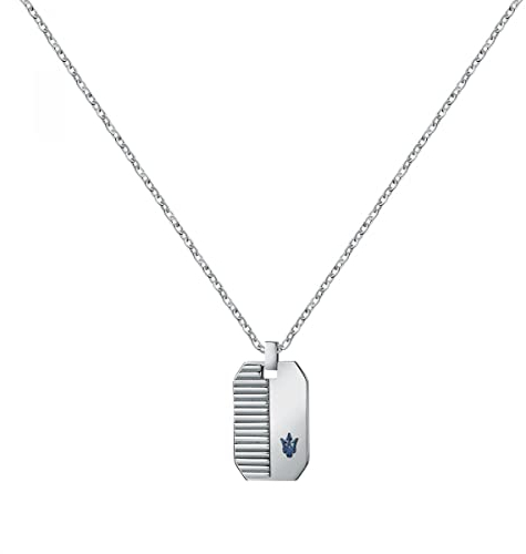 Maserati Jewels Herren Halskette aus Stahl, blau IP - JM222AVD02