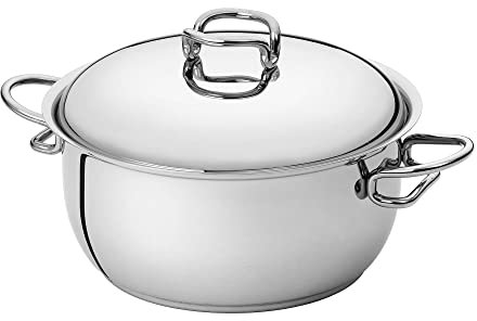 Serafino Zani Casseruola in Acciaio inox 18/10 con Coperchio Linea Karen (24 cm)