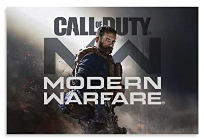 XXJDSK Druck Auf Leinwand Call of Duty Game Poster Modern Warfare Druck auf Leinwand Malerei Wandkunst für Wohnzimmer Home Decor Boy Geschenk 60X90cm Kein Rahmen