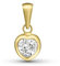Amberta Allure Damen Anhänger aus 9K Gold mit Zirkonia: Herz