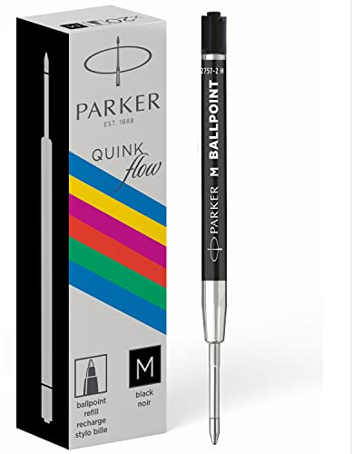 Parker Ballpoint Pen Refills | Medium Point | Black QUINKflow Ink | 20 Count