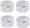 Lot de 4 boutons ronds en alliage d'aluminium pour table de cuisson à gaz, accessoires de cuisine, boutons de cuisinière à gaz en métal pour cuisinière à gaz, boutons de contrôle de surface, boutons
