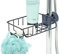 simplywire - Panier de douche - À visser sur la colonne de douche - Étagère de salle de bain sans perçage - Noir