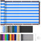 ZHHAN Balkon Sichtschutz Wind- und UV-Schutz Balkon Sichtschutz für Terrasse, Hinterhof, Terrasse, Balkon inkl. Kabelbinder 8 Tage Lieferzeit 9 Farben 48 Größen(0.9x7m,Blaue und Weiße Streifen)