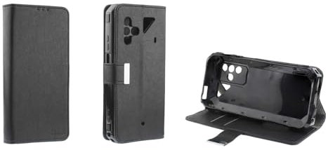 caseroxx Bookstyle Handytasche für Ulefone Power Armor 18/18 Ultra / 18T / 18T Ultra in schwarz – Klapphülle mit Kreditkartenfächern, Magnetverschluss, Standfunktion & Rundumschutz