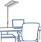ROLF KERN - LED Büro Lampe | Smart-Pro | Moderne Stehlampe mit Bewegungsmelder Tageslichtsensor dimmbar per Touch Display, 7.800lm neutralweiß Office Leuchte