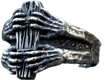 STOPI Neue Herrenringe Punk Rock Ghost Claw Coffin Ring Biker Punk Schmuck Geschenke
