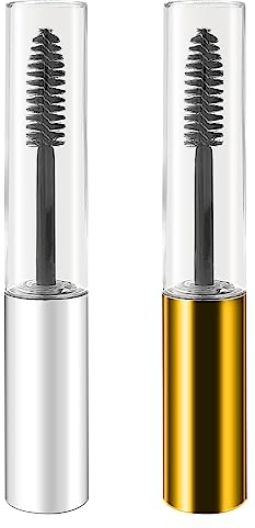 ALLY-MAGIC Empty Mascara Tube with Wand, Eyelash Cream Container Bottle 10ml Y6-JMGG (Gold & Silver)
