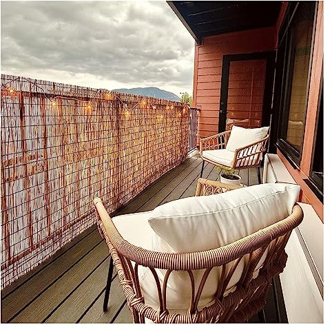 Brise-Vue Balcon Clôture en Roseau Naturel,Canisse Bambou Roseau pour Terrasse, Rouleaux de Clôture Occultant Panneau,Store De Fenêtre pour Jardin Protection Vent Soleil Clôture Décorative Séparation