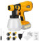 Paint Sprayer for Dewalt 20V 60V Max Battery, 200W Cordless Paint Sprayer HVLP Paint Gun Sprayer Gun with Brushless Motor, 4 Copper Nozzles for DIY Fence Chairs Painting(Tool Only)