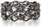 Clearine Damen Armband Mode Art Deco funkelnde Schicht Strass Kristall Stretch Armreif für Hochzeit Prom Party 02-Grau Schwarz-Ton (Teardrop)