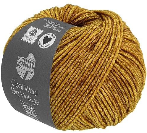 LANA GROSSA Cool Wool Big Vintage | Merinoklassiker mit Ton-in-Ton Farbeffekt | Handstrickgarn aus 100% Schurwolle (Merino extrafein) | 50g Wolle zum Stricken & Häkeln | 120m Garn FB 7162