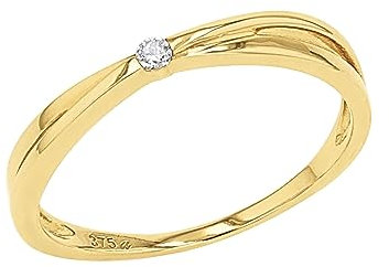 Amor Ring Damen Ringe, mit Zirkonia synth., Weiß, Kommt in Schmuck Geschenk Box, 2037423