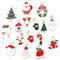 EODKSE Decoración Navideña Colgante, 20 Mini Adornos de Resina con Papá Noel, Muñeco de Nieve y Reno para Árbol de Navidad, DIY en Navidad,