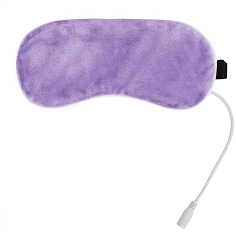 Elektrisch beheizbare Augenmaske USB Wärmende Augenmaske Schlafmaske Augenklappe Gegen Blepharitis, Augenringe, Trockene Augen (Violett)