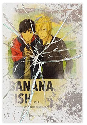 EYEZER Exklusive Kunst Anime Banana Fish Poster 27 Leinwand Poster Schlafzimmer Dekor Sport Landschaft Büro Zimmer Dekor Geschenk ungerahmt 30 x 45 cm