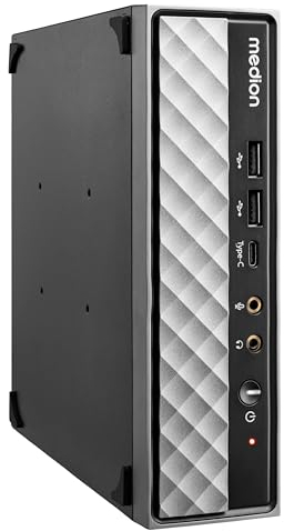 MEDION S20 Mini PC (Slim, Intel Core i5-12400T, 512GB SSD, 16GB DDR4 RAM, VESA Halterung, USB-C, WLAN, ohne OS)