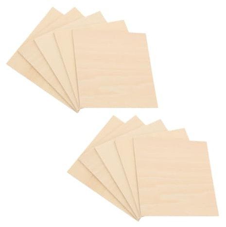 Lurrose 10 Uds Tablero De Tilo Pintura De Rodajas De Madera Placa De Madera Rodaja De Madera Lisa Accesorio Para Manualidades DIY Tablones De Madera DIY Rodajas Rectangulares De