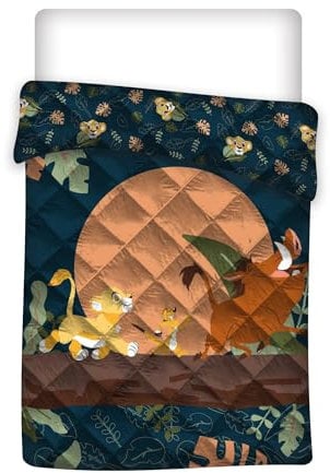 Steppdecke, bedruckt, König der Löwen, 250 g, 140 x 200 cm