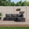 SECOLI Gartenlounge Set Gartenmöbel Set wetterfest Balkon Lounge Gartengarnitur Garten Sofa Set Lounge möbel Outdoor terassenmöbel außen mit Kissen-Anthrazit-4-tlg-2