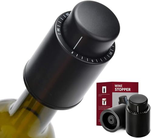 quxup 2 Stü Weinverschluss Vakuum Weinflaschenverschluss Flaschenverschluss Weinstopper - Weinzubehör Weinflaschenverschluss Vakuum Sektverschluss mit Datumsanzeige, Geschenk für Weinliebhaber