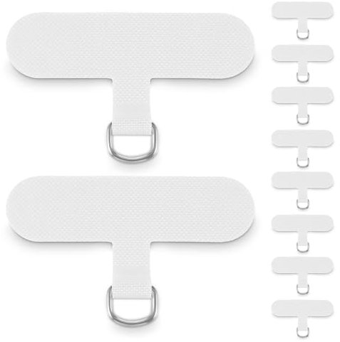 10 Stück Handykette Halterung Universal Pads Handy Kette Halterung Handy Lanyard Patch Pad Ultradünn Handyband Meisten Smartphones (Weiß)