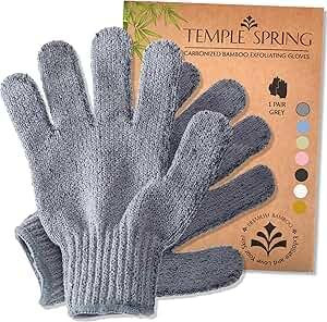 2x Gants de Toilette - 2x gants Exfoliant Naturel Hammam - Lavables et Pratiques pour Bain - Gommage Doux pour Corps et Visage - Peau Morte - Accessoire Toilette Marocain Homme et Femme