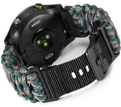 BINLUN Compatibile con Garmin Cinturino Per Quickfit Cinturino 20MM/22MM/26MM Paracord 550 Resistente Militare Nylon Ricambio Cinturino ideale per Fenix per Forerunner per MARQ per Approach