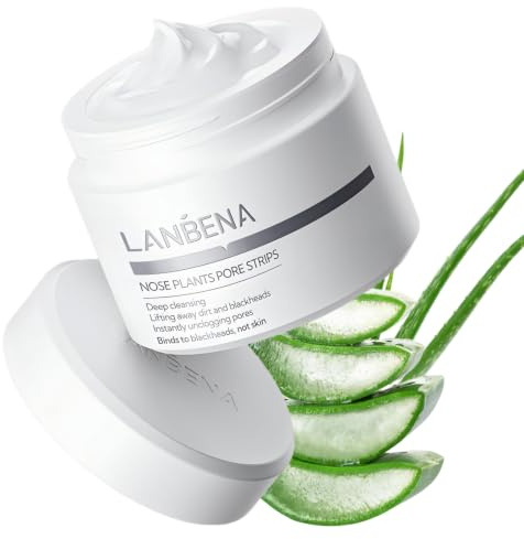 LANBENA Blackhead Remover Mask, Nose Plants Pore Strips Facial Cleanser, Peel-off-Maske Tiefenreinigung für alle Hauttypen, 60 Stück