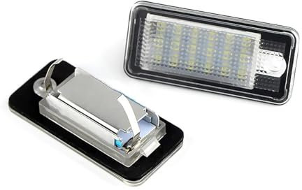 License Plate Light for Audi A3 A4 S4 RS4 B6 B7 A6 RS6 S6 C6 S5 Q7 A8 S8 Avant, 2Pcs LED Number Plate Light