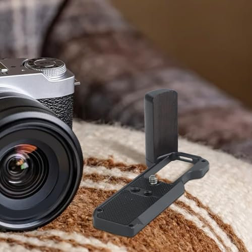 Impugnatura dinamica a forma di L leggera con funzione di sgancio rapido per fotocamere Fuji XM5 (nero)