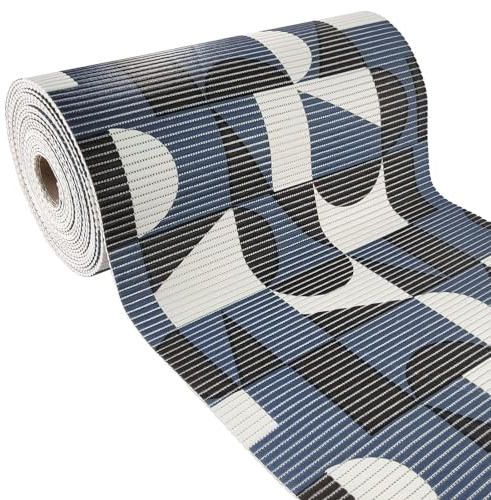 DecoMeister Tappetino da Bagno in Morbida Schiuma 190x65 cm - Tappeto Corsia e Passatoia Gomma Antiscivolo Multiuso per Corridoio e Bordo Piscina, PVC Traspirante - Retro Granata