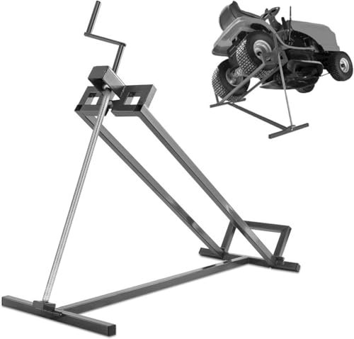 GOPLUS Cric Lève Tracteur de Tondeuse, Lève Tracteur Tondeuse en Métal, Leve Tracteur Tondeuse Hauteur Réglable 11,5-77cm, Outillage de Mecanicien Charge 400kg, Nettoyage Facile, Noir (Noir)