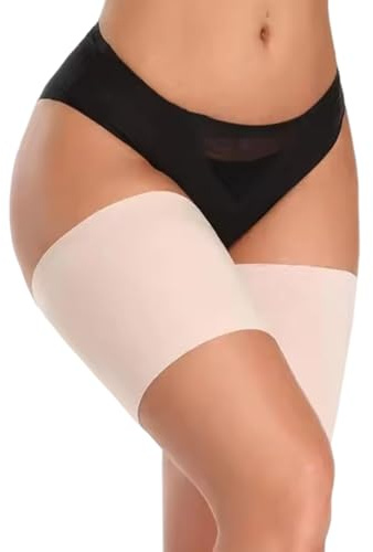 Yotlein Oberschenkel Reiben Schutz, Oberschenkelbänder Damen, Elastische Oberschenkel-bänder, Verhindern das Reiben, Protektor Anti-Rutsch-Silikon, Beinumfang 62-70