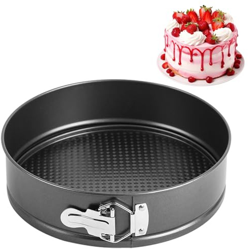 EUBSWA Springform 22 cm Rund,Kuchenform Mit Antihaftbeschichtung für Backform,Backformen,Tortenform,Kuchenformen,quicheform, tarteform,springformen