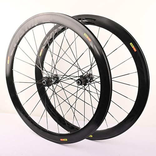 KUNYOS Rennrad-Laufradsatz, V/C- Und Scheibenbrems-Fahrradrad, 40/50 Mm 700C Aluminiumlegierungsräder, Schnellspanner 20H Für 8 9 10 11S Kassette,Schwarz,40mm disc Brake