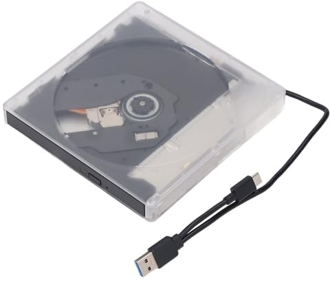 Plyisty USB 3.0-Gehäuse für Externe Optische Laufwerke, Schlanker Plug-and-Play-Typ-C-A-Anschluss für Laptop-CD-DVD-BD, mit Auswurftaste und Anti-Interferenz-Kabel