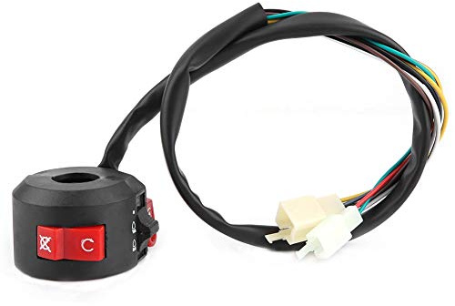 Bnineteenteam Motorrad Linker Handbarschalter Bequemer Start-Tötungs-Off-Lichtschalter für 50ccm 110cca ATV Quad, Schwarzes PVC-Kunststoff 1 Stück für Offroad-Fahrer