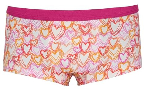 Dry & Cool Mädchen Inkontinenz-Slip HEARTS (75 ml) | Wiederverwendbare & Waschbare Unterwäsche | Für leichte Tagesunfälle | Kein Windelersatz | 122-128 cm (7-8 Jahre)